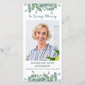 ユーカリ記念歌葬儀祈りの言葉しおり (正面)