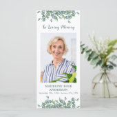 ユーカリ記念歌葬儀祈りの言葉カード (スタンド正面)