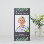 ユーカリ記念石板葬儀祈りの言葉しおり (スタンド正面)