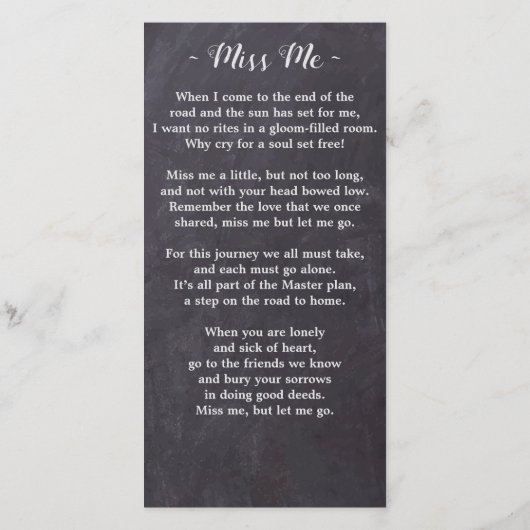 ユーカリ記念石板葬儀祈りの言葉しおり (裏面)