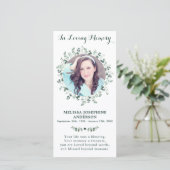 ユーカリ記念祈りの言葉カード葬儀しおり (スタンド正面)