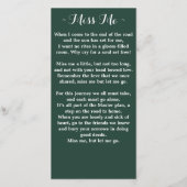 ユーカリ記念祈りの言葉カード葬儀しおり (裏面)