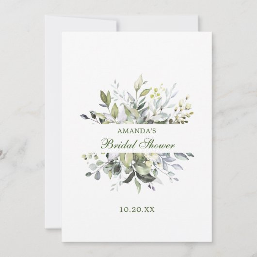 ユーカリ語検索ブライダルシャワーゲームカード 招待状 (裏面)