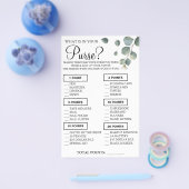 ユーカリ財布の中に何がシャワーゲームカード チラシ (シングル)