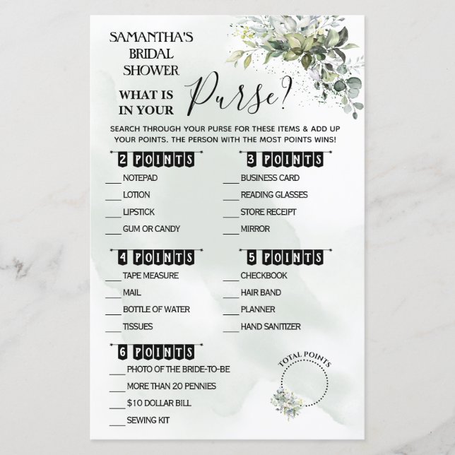 ユーカリ財布シャワーのバイリンガ (正面)