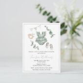 ユーカリ赤ちゃんガールシャワー招待状 案内ポストカード (スタンド正面)