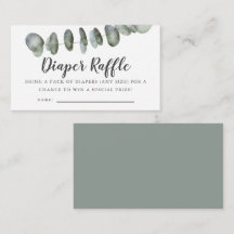 ユーカリ赤ちゃんシャワーおむつラッフルチケット