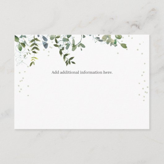 ユーカリ赤ちゃんシャワーエンクロージャカード エンクロージャーカード (正面)