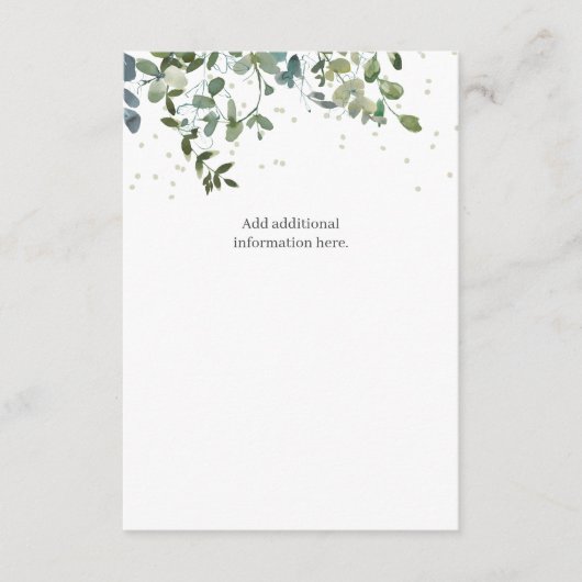 ユーカリ赤ちゃんシャワーエンクロージャカード エンクロージャーカード (正面)