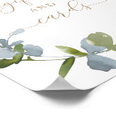 ユーカリ赤ちゃんシャワーギフトとカードサイン ポスター (角)