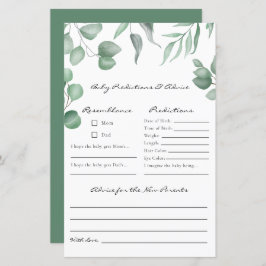 ユーカリ赤ちゃんシャワーゲームの予測とアドバイス