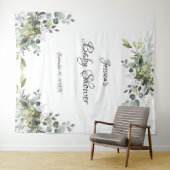 ユーカリ赤ちゃんシャワー写真背景タペストリー タペストリー (インサイチュ(横))