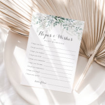 ユーカリ赤ちゃんシャワー希望&ウィッシュカード