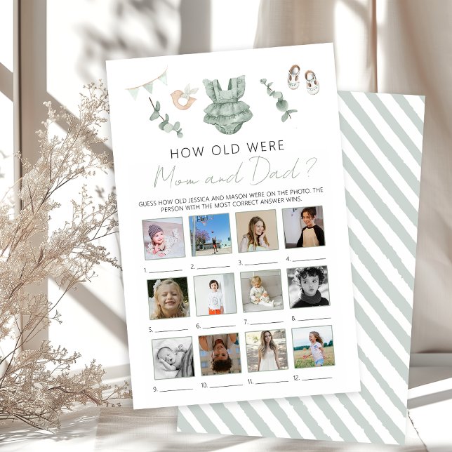 ユーカリ赤ちゃん女の子シャワー歳ママパパゲーム (クリエイターアップロード済み)