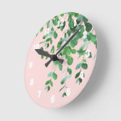 ユーカリ赤面グリーンデライト#1 #foliage #decor ラウンド壁時計 (傾斜)