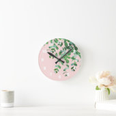 ユーカリ赤面グリーンデライト#1 #foliage #decor ラウンド壁時計 (ホーム)