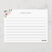 ユーカリ赤面バラブライダルシャワーレシピカード ポストカード (裏面)