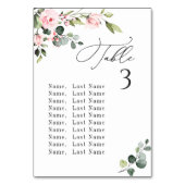 ユーカリ赤面バラ表番号座席表 テーブルナンバー (裏面)