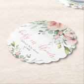 ユーカリ赤面フローラベビーイン開花ベビーシャワー ペーパーコースター (アングル)