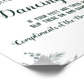 ユーカリ踊り足ビーチサンダル結婚ズサイン ポスター (角)