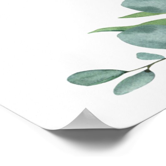 ユーカリ追悼式の愛の記憶の中の写真 ポスター (角)