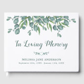 ユーカリ追悼式を愛する思い出で ゲストブック (正面)