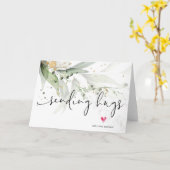 ユーカリ送迎ハグス勇気付けられる悔やみや弔慰 カード (黄色い花)