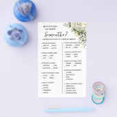 ユーカリ金ゴールドどのように良い知っている花嫁ゲーム チラシ (シングル)