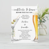 ユーカリ金ゴールドカクテル&ブレウズカップルシャワー 招待状 (スタンド正面)