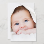 ユーカリ金ゴールドクロスフォトアーチバプテスマ 招待状 (裏面)