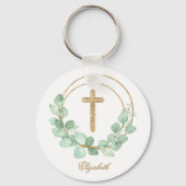 ユーカリ金ゴールドクロス キーホルダー (裏面)