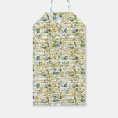 ユーカリ金ゴールドグリッターウェディングシャワーメッセージカード ギフトタグ (裏面)