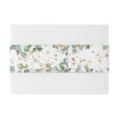 ユーカリ金ゴールドグリッターグリーン結婚ズ 招待状ベリーバンド (裏面例)