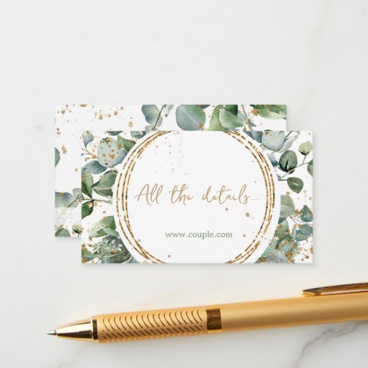 ユーカリ金ゴールドグリッターコード02_bすべての詳細 エンクロージャーカード (正面/裏面インサイチュ)