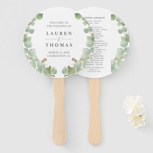 ユーカリ金ゴールドグリッターファンプログラム ハンドファン (正面&裏面)