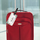 ユーカリ金ゴールドグリッターモノグラム名 ラゲッジタグ