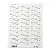 ユーカリ金ゴールドグリッター差出人住所ラベル ラベル (フルシート)