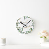 ユーカリ金ゴールドグリッター時計2 ラウンド壁時計 (ホーム)