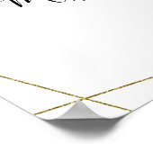 ユーカリ金ゴールドグリッター結婚の歓迎ポスター ポスター (角)