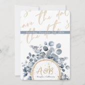 ユーカリ金ゴールドグリッター – コード01招待状 招待状 (正面)