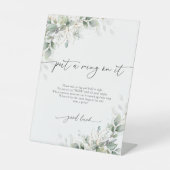 ユーカリ金ゴールドサインにリングや輪を入れる 台座サイン (正面)