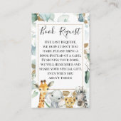 ユーカリ金ゴールドサファリ動物ブックリクエスト挿入 名刺 (正面)