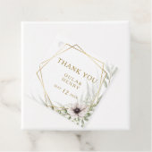 ユーカリ金ゴールドジオメトリックサンキューメッセージカード フェイバータグ (インサイチュ)
