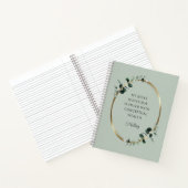 ユーカリ金ゴールドセージやる気を起こさせる引用文アイディア ノートブック (内部)