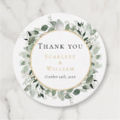 ユーカリ金ゴールドセージ結婚サンキュー フェイバータグ (正面)