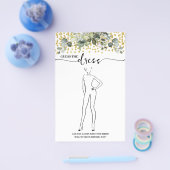 ユーカリ金ゴールドドレスシャワーゲームカードを推測 チラシ (シングル)