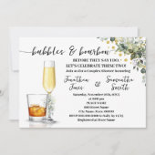 ユーカリ金ゴールドバブル&バーボンカップルシャワー 招待状 (正面)