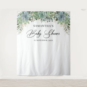 ユーカリ金ゴールドフレーム赤ちゃんシャワー タペストリー