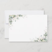 ユーカリ金ゴールドフローラグリーンリーウェディングRSVPカード 出欠カード (裏面)