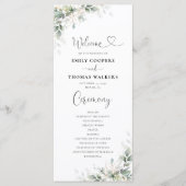 ユーカリ金ゴールドフローラグリーンリー結婚式 プログラム (正面)